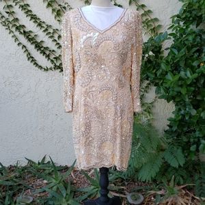 Olga Cassini Beaded Cocktail Dress